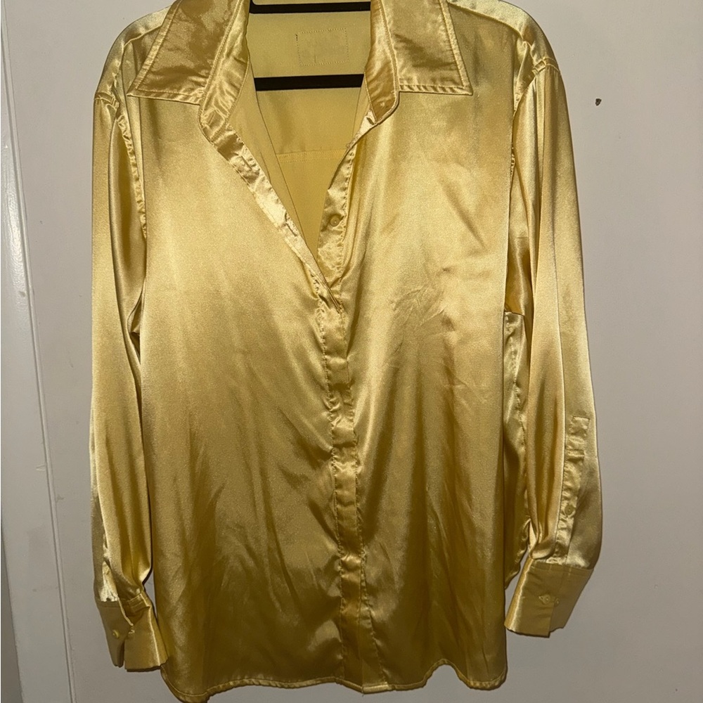 Daily Drills Gold Satin Blouse